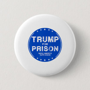 Trump Naar Gevangenis 2025 Grappige Trump Ronde Button 5,7 Cm