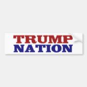 Trump Nation red blue Bumpersticker (Voorkant)