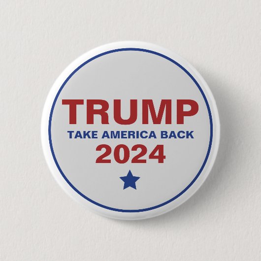 Trump neemt Amerika terug verkiezingen 2024 Ronde Button 5,7 Cm (Voorkant)