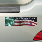 TRUMP NEW YORK VALUES 2016 bumper sticker (Op auto)