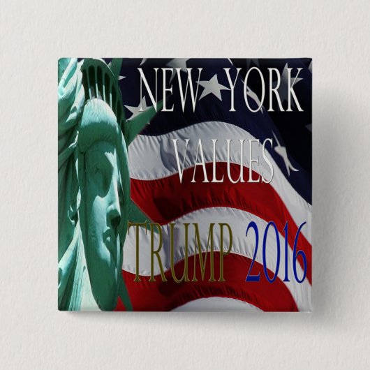 TRUMP NEW YORK VALUES 2016 Button (Voorkant)