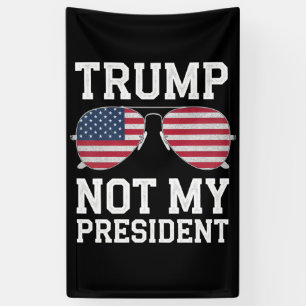 Trump Niet Mijn President Anti-Trump Spandoek