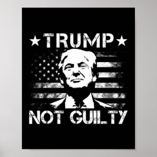 Trump Niet Schuldige Pro Trump-aanhanger Amerikaan Poster