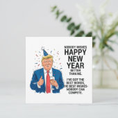 Trump Nieuwjaar Feestdagenkaart (Staand voorkant)