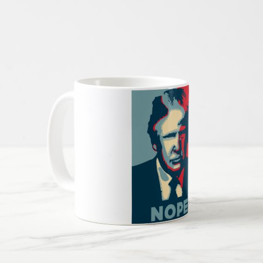 Trump Nope Coffee Mok (Voorkant links)