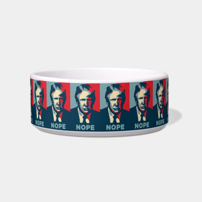 Trump Nope Pet Bowl Voerbakje (Voorkant)