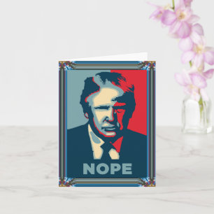 Trump Nope-Wenskaart Kaart