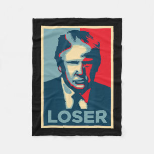 Trump Obama Hope Poster Verliezer Fleece Deken