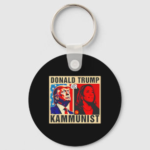 Trump of Kammunist 2024 President Verkiezingen Kam Sleutelhanger