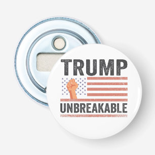 Trump Onbreekbaar President Trump US Flag Button Flesopener
