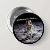 Trump op de maan ronde button 7,6 cm (Voorkant /achterkant)