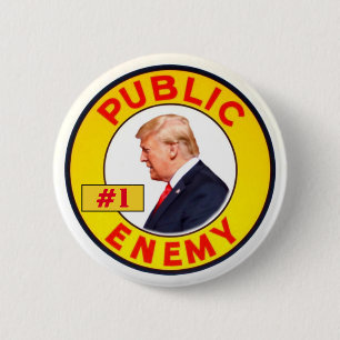 Trump: Openbare vijand #1 Ronde Button 5,7 Cm