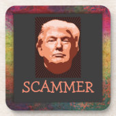 Trump Oplichter Drank Coaster Bier Onderzetter (Voorkant)