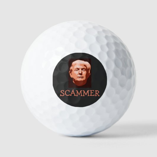 Trump Oplichter Golf Ball Golfballen (Voorkant)