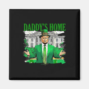 Trump Papa Thuis Witte Huis St Patricks Dag 2025 Magneet