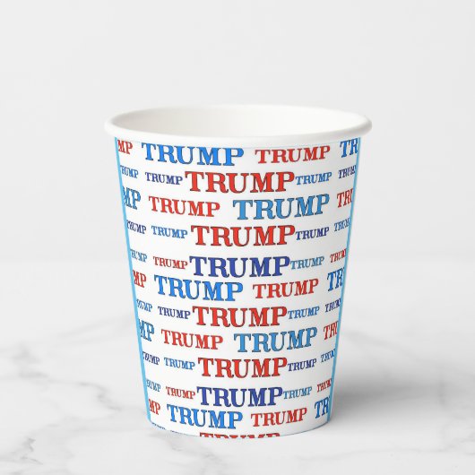 Trump Paper Cups Papieren Bekers (Achterkant)