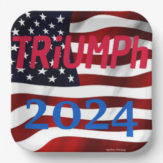 TRUMP Party Borden - "TRiUMPh 2024" Papieren Bordje