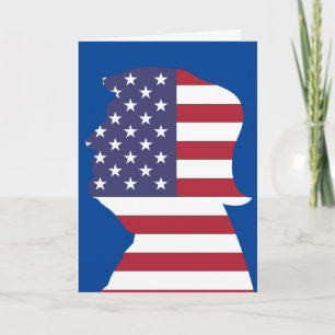 TRUMP PATRIOTIC FUNNY BIRTHDAY Wenskaart Kaart