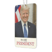 Trump Patriotic 🚗 USA Hij is mijn President Luchtverfrisser (Links)