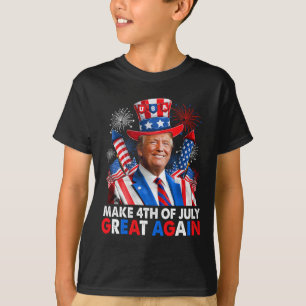 Trump Patriotische Vuurwerk Maakt 4 juli Groot T-shirt