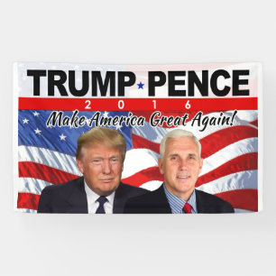 Trump Pence 2016 Foto Spandoek