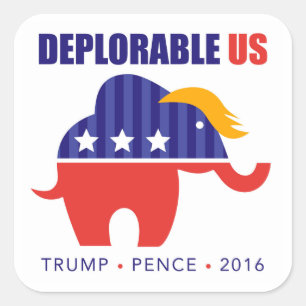 Trump Pence 2016 Olifant Toupee Sticker