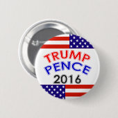 TRUMP PENCE 2016 RONDE BUTTON 5,7 CM (Voorkant /achterkant)