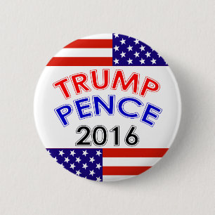 TRUMP PENCE 2016 RONDE BUTTON 5,7 CM