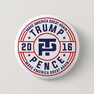 Trump Pence 2016 Ronde Button 5,7 Cm