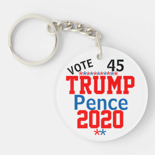 Trump Pence 2020 BEWERK Namen Details Sleutelhanger