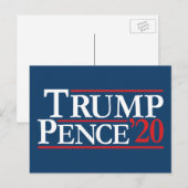 Trump Pence 2020 - Reagan Design Briefkaart (Voorkant / Achterkant)