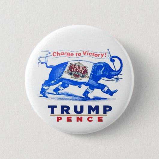 Trump Pence 2020 Ronde Button 5,7 Cm (Voorkant)