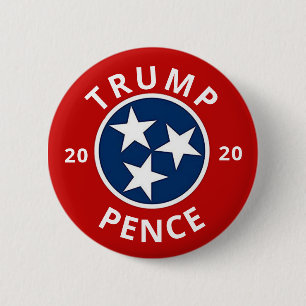 Trump Pence 2020 Tennessee Ronde Button 5,7 Cm
