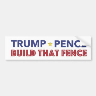 Trump Pence - bouw die Bumpersticker van de Omhein