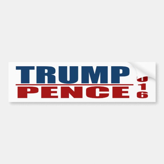 Trump Pence Bumpersticker 2016 (Voorkant)