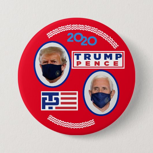 Trump/Pence covid-2020 Ronde Button 7,6 Cm (Voorkant)