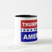 Trump Pence for America red white and blue Mok (Midden)