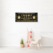 Trump Pence Gold Tone Win Bigly Custom Message Spandoek (Insitu)