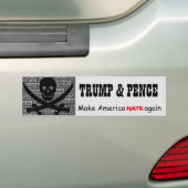 "Trump & Pence. Maak Amerika weer HATE" Bumpersticker (Op auto)
