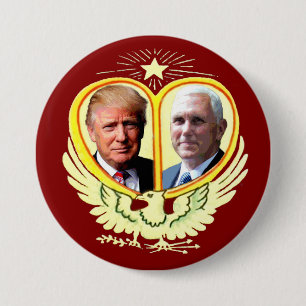 Trump & Pence Ronde Button 7,6 Cm