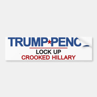 Trump Pence sluit oneerlijke Hillary op Bumpersticker