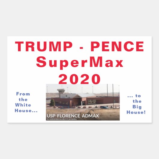 Trump Pence SuperMax 2020 sticker (Voorkant)