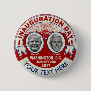 Trump Pence Voeg Uw Eigen Slogan Toe Inauguratie D Ronde Button 5,7 Cm