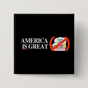 Trump Pet - Amerika is geweldig - .png Vierkante Button 5,1 Cm
