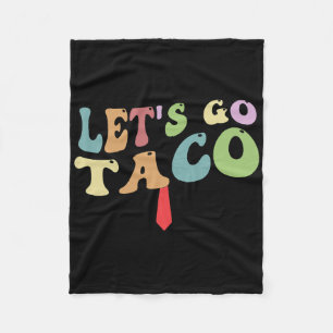 Trump Piept Altijd Let's Go Taco Grappig Retro Fleece Deken