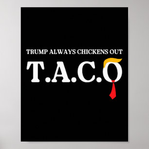 Trump Piept Altijd Let's Go Taco Grappige Meme Poster