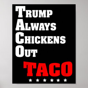 Trump Piept Altijd Taco Handel Grappige Meme 3 Poster