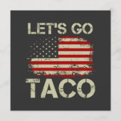 Trump Piept Altijd Terug Laten we Taco Gaan Menu (Voorkant)