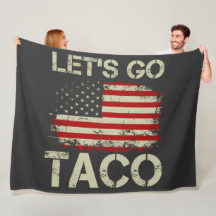 Trump Piept Altijd Tussenuit Laten We Taco Gaan Fleece Deken