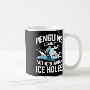 Trump Pinguïns Tegen Autoritaire Ijsgaten Sta Koffiemok
